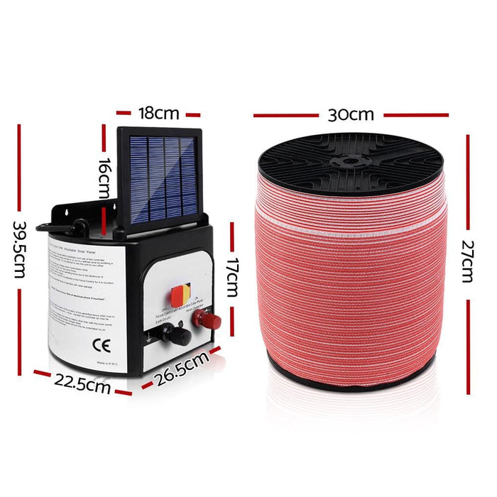 Giantz Electric Fence Energiser 8km Solar Powered Energizer