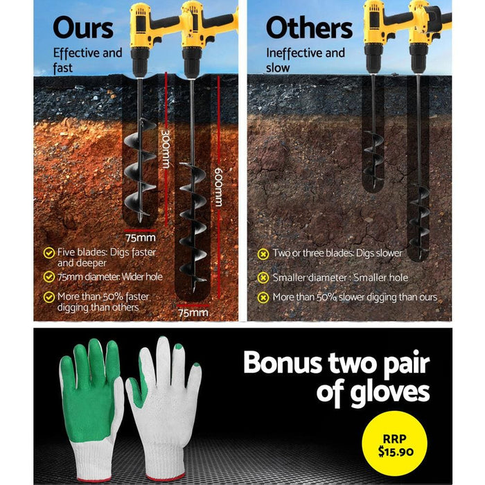 Goslash Picks Giantz Power Garden Spiral Auger Hole Digger