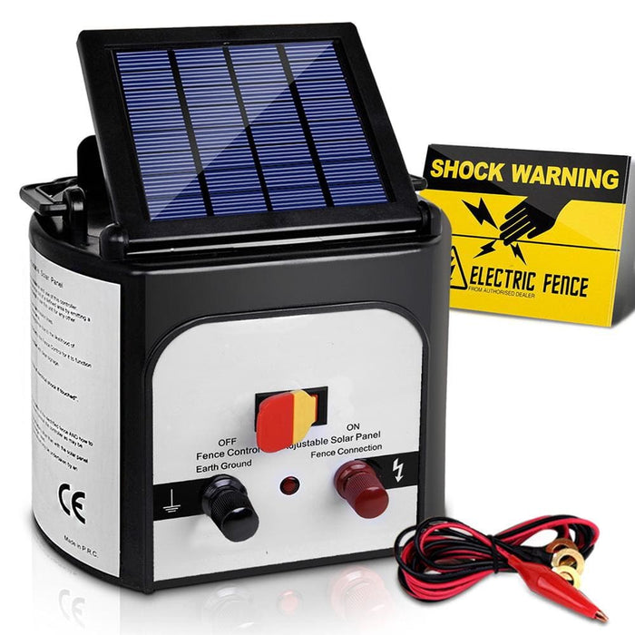Giantz 8km Solar Power Electric Fence Charger Energiser