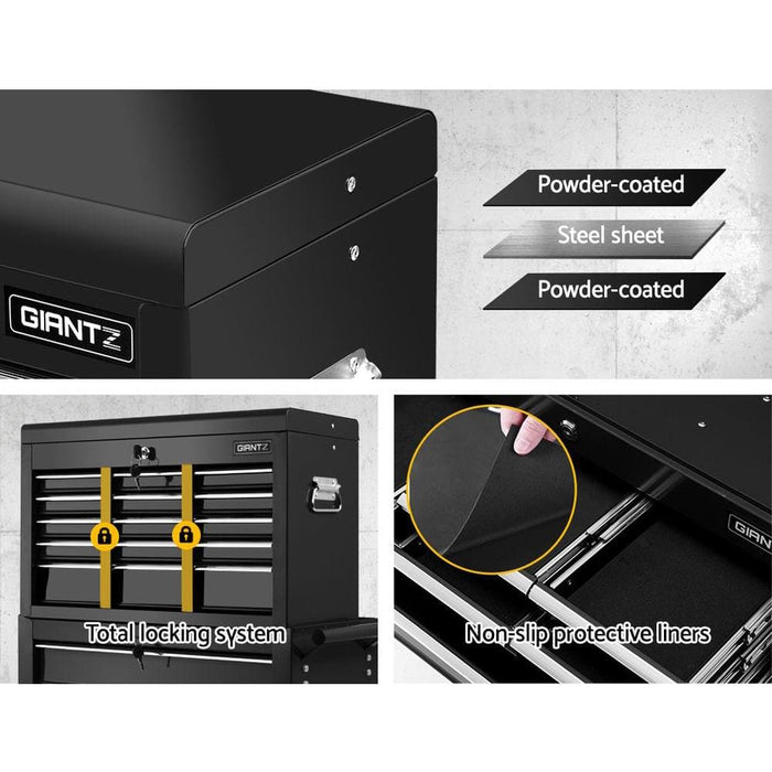 Giantz Tool Chest and Trolley Box Cabinet 16 Drawers Cart