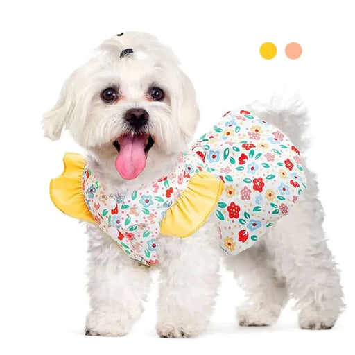 Girl Floral Dog Dress Pet Clothes