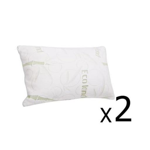 Giselle Bedding Set Of 2 Bamboo Pillow With Memory Foam