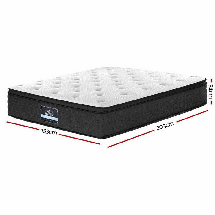 Giselle Bedding Eve Euro Top Pocket Spring Mattress 34cm