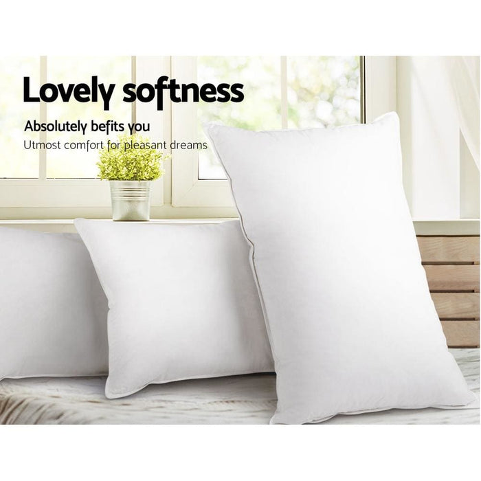Giselle Bedding King Size 4 Pack Bed Pillow Medium*2 Firm*2