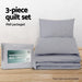 Giselle Bedding King Size Classic Quilt Cover Set - Grey