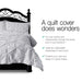Giselle Bedding Super King Size Quilt Cover Set - Grey