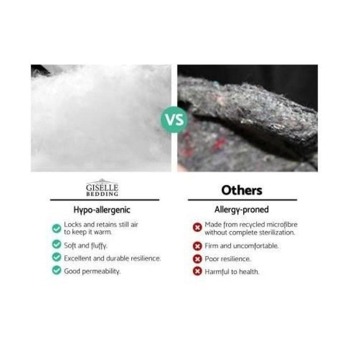 Giselle Double Mattress Topper Pillowtop 1000gsm Microfibre