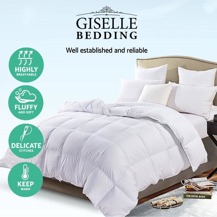 Giselle Duck Down Feather Quilt 700gsm Blanket Duvet Cover