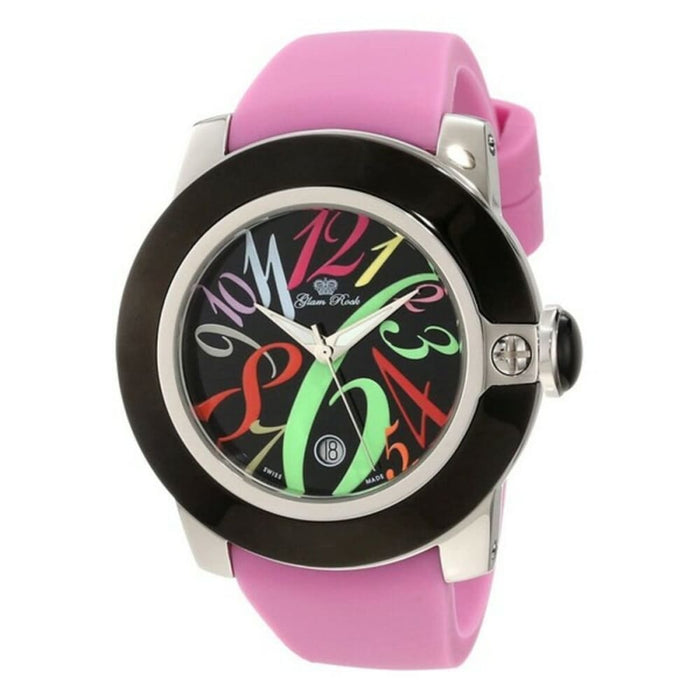 Glam Rock Gr32039 Ladies Quartz Watch Black 44mm