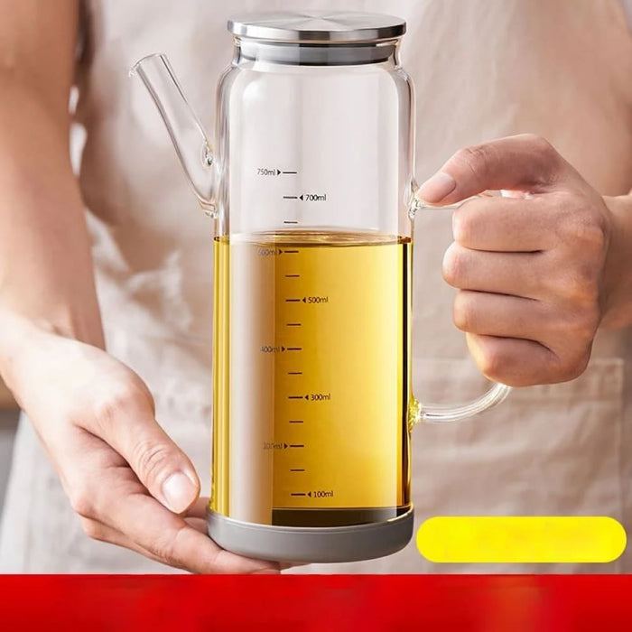 Glass Condiment Bottle for Kitchen Cooking