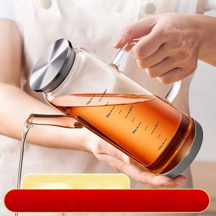 Glass Condiment Bottle for Kitchen Cooking