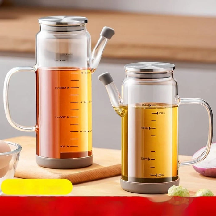Glass Condiment Bottle for Kitchen Cooking