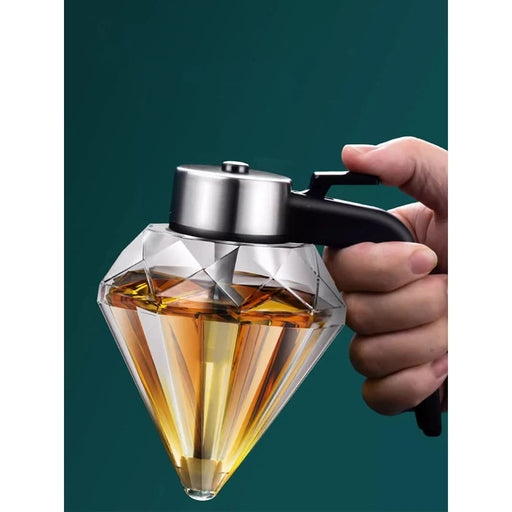 Glass Honey Dispenser with Diamond Shaped Container