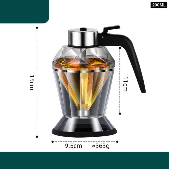 Glass Honey Dispenser with Diamond Shaped Container