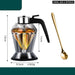 Glass Honey Dispenser with Diamond Shaped Container