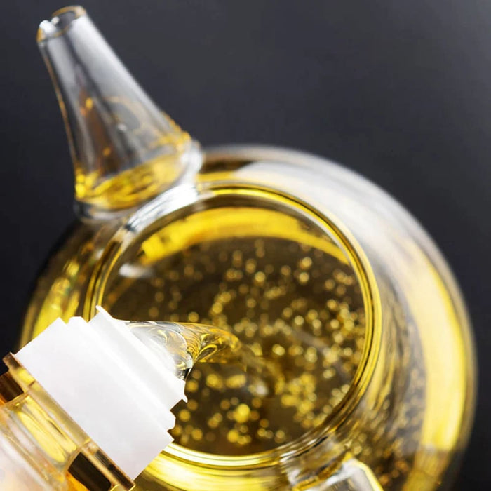 Glass Oil Pot with Steel Lid