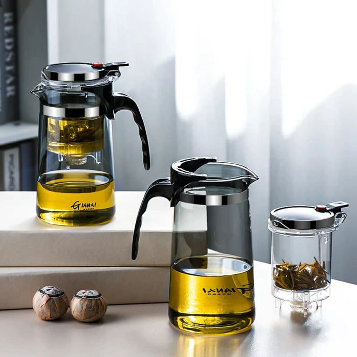 Glass Tea Pot with Infuser and Set