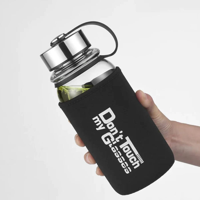 Glass Water Bottle for Outdoor Sports and Activities