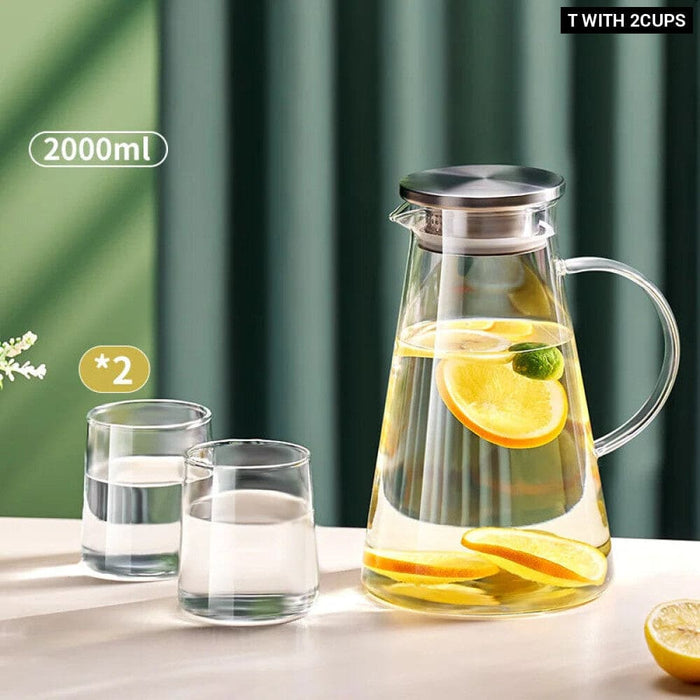 Glass Water Jug with Handle