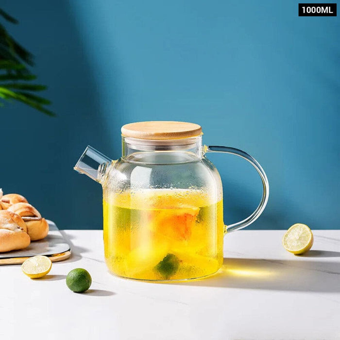 Glass Water Jug with Round Spout