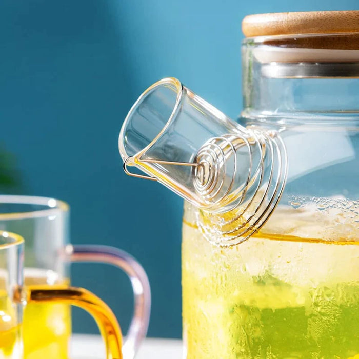 Glass Water Jug with Round Spout