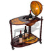 Globe Bar Wine Stand Eucalyptus Wood Freestanding Xablkk