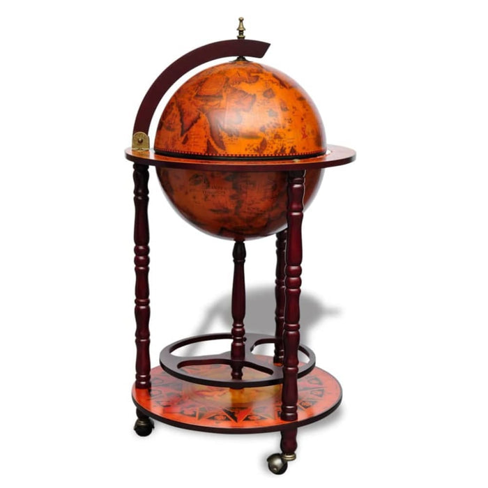 Globe Bar Wine Stand Eucalyptus Wood Lbiia