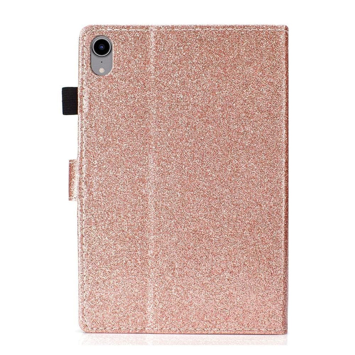 Glossy Glitter Powder Horizontal Flip Leather Tablet Case