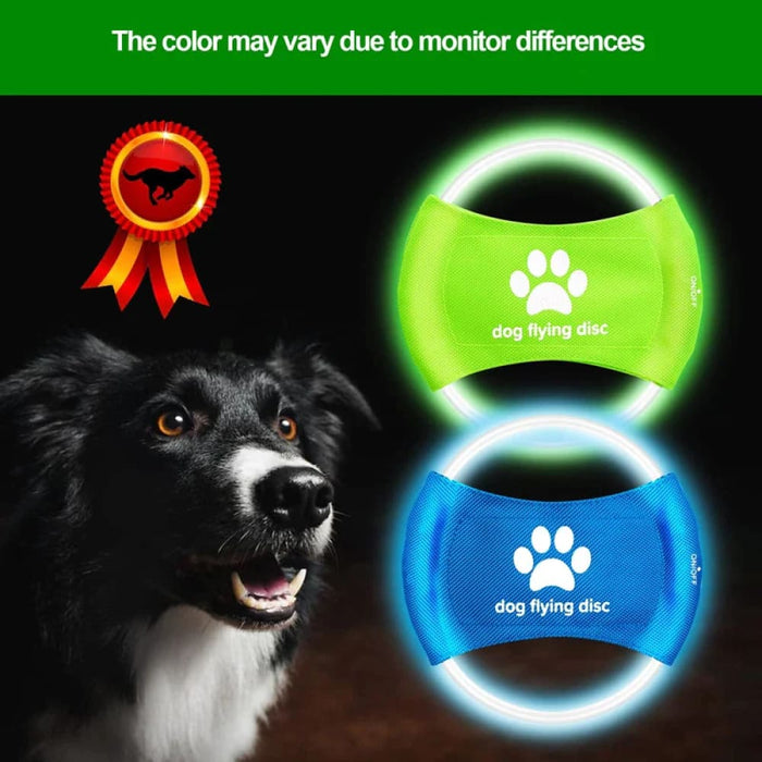 Glow in the Dark Dog Flying Disc Durable Rechargeable