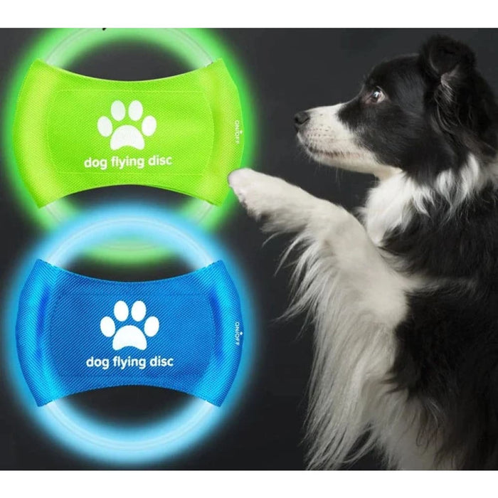 Glow in the Dark Dog Flying Disc Durable Rechargeable