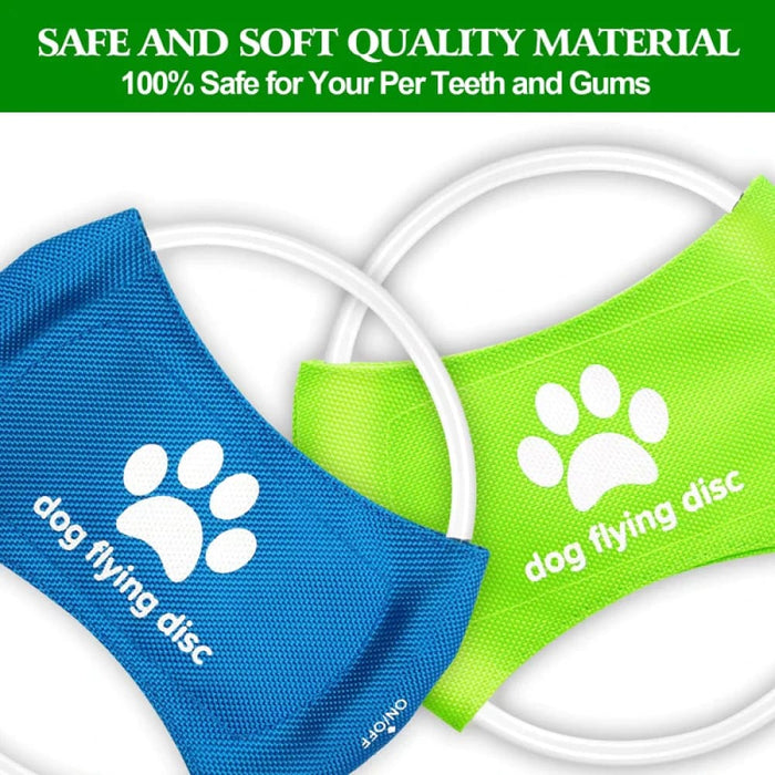 Glow in the Dark Dog Flying Disc Durable Rechargeable