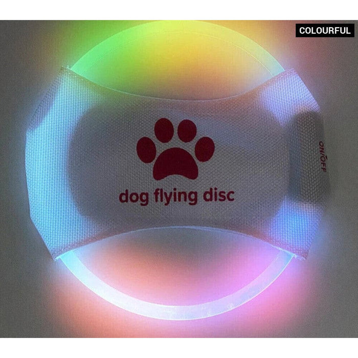 Glow in the Dark Dog Flying Disc Durable Rechargeable