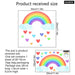 Glow In The Dark Rainbow With Heart Wall Stickers For Kids