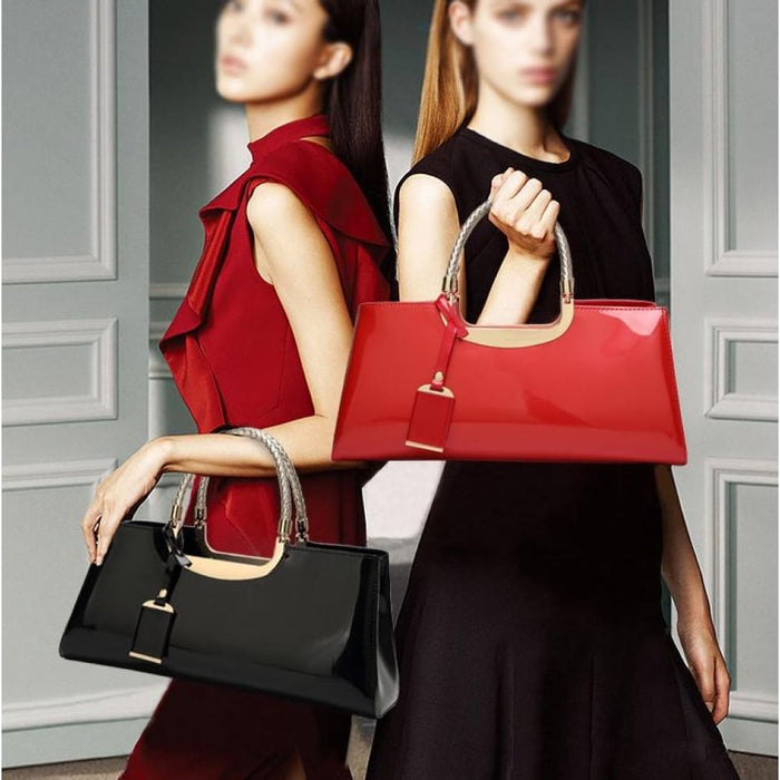 Glue Shoulder Bag Patent Leather Ladies Handbag