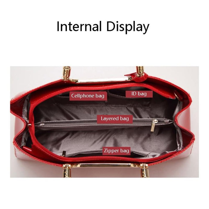 Glue Shoulder Bag Patent Leather Ladies Handbag