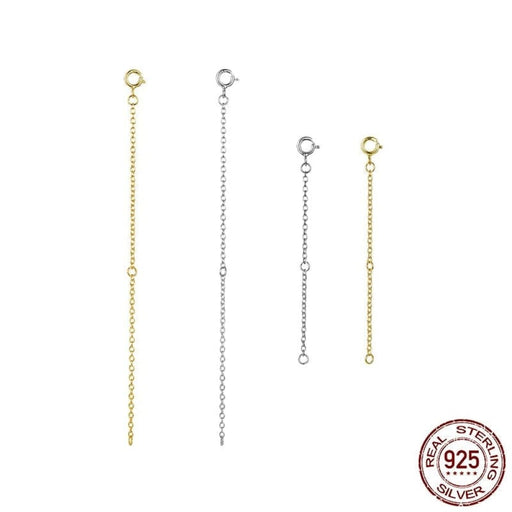 14k Gold Plated 925 Sterling Silver Extended Chains