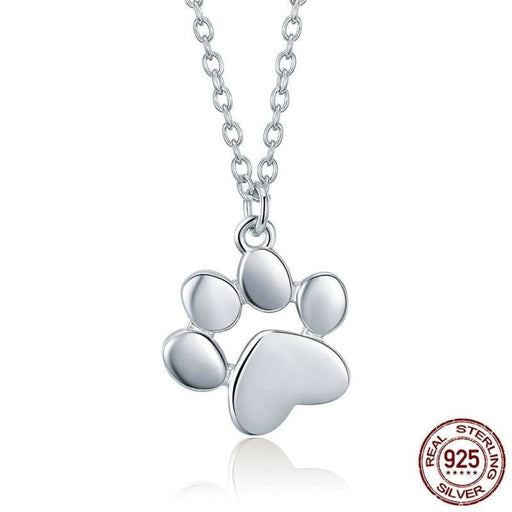 Gold Silver Cat Paw Necklace Dog Footprint Pendant Chain