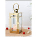 Gold Stainless Steel Candle Holder Lanterns for Indoor