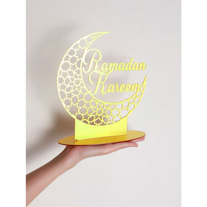 Golden Moon Acrylic Ramadan Decor For Home