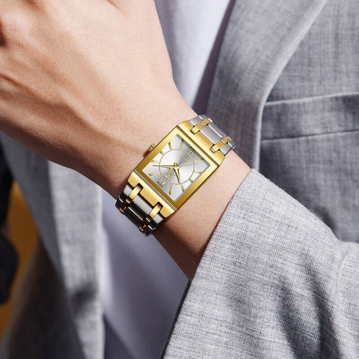 Golden Quartz Wristwatches for Female Male Fashion 30m