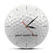 Golf Ball Round Frameless Wall Clock Silent Non Ticking 3d