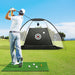 Goslash Picks Golf Practice Net and Training Mat Set Cage