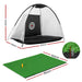 Goslash Picks Golf Practice Net and Training Mat Set Cage