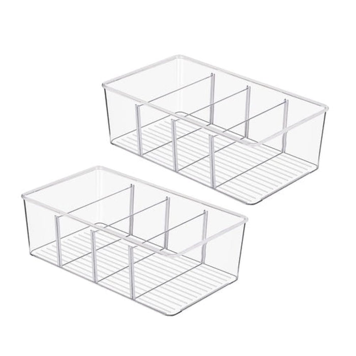 Gominimo 2 Pack Storage Bin With Divider