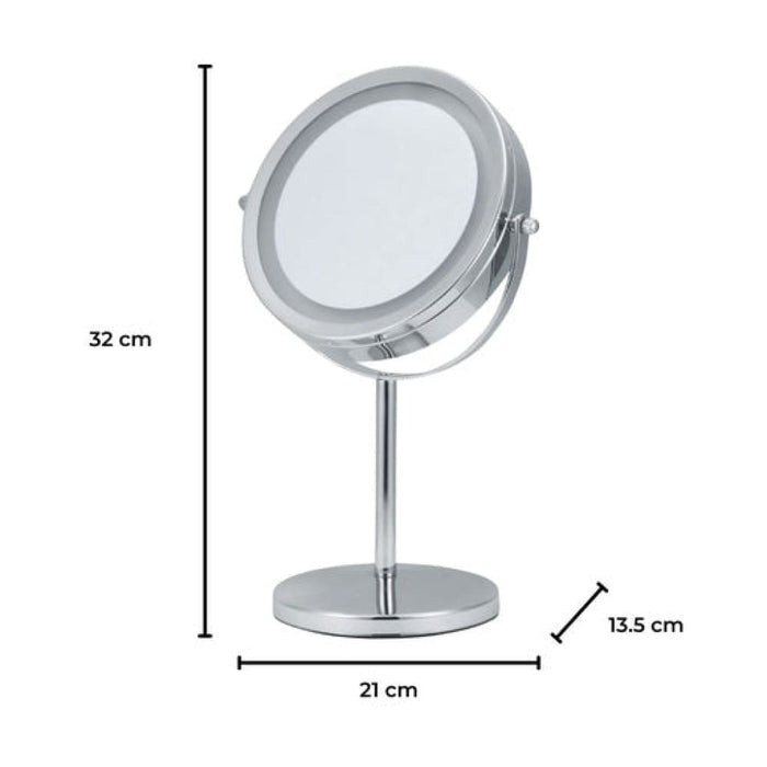Gominimo 7 Inch Led Makeup Mirror With 10x Magnifying Silver