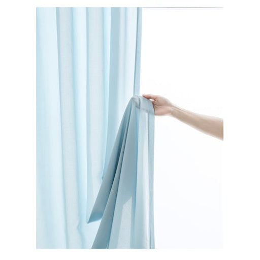 Gominimo Natural Linen Blended Curtains Set Of 2 W132cm x