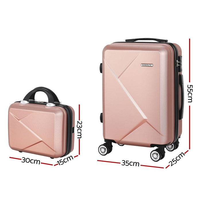 Goslash Picks 2pc Luggage 12’ 20’ Trolley Travel Suitcase