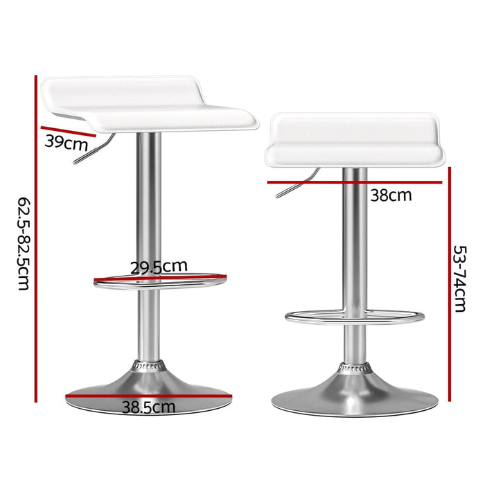 Goslash Picks 4x Bar Stools Faux Leather Chair White
