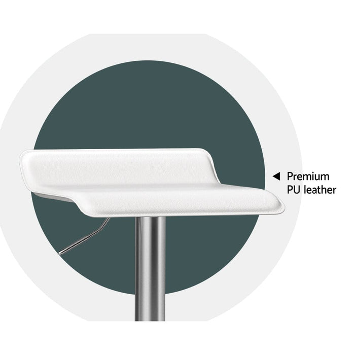 Goslash Picks 4x Bar Stools Faux Leather Chair White