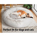 Goslash Picks Pet Bed Dog Cat Calming Large 90cm White